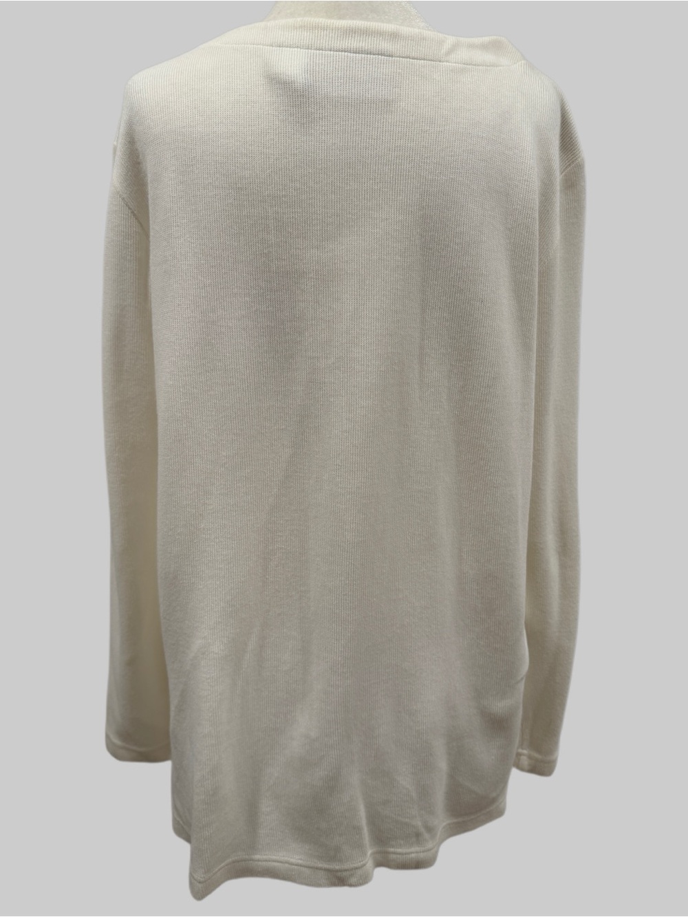 Liz Claiborne Cream Tunic with Tan Yoke - Picture 4 of 5